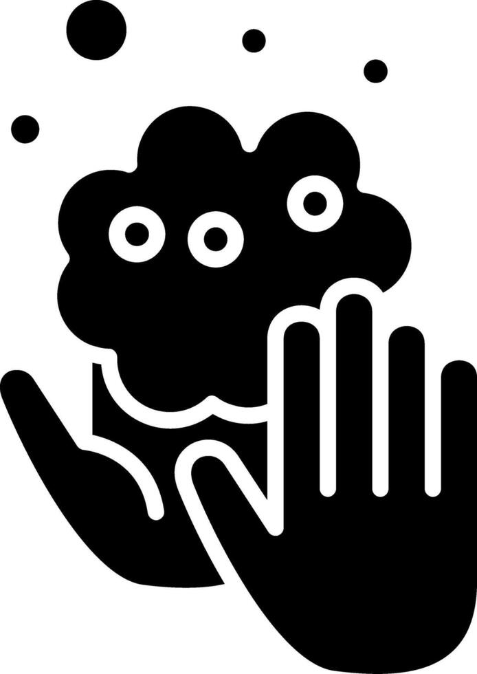 Hand Wash Glyph Icon vector