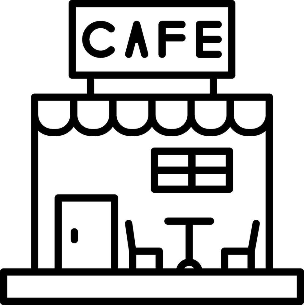 Cafe Line Icon vector