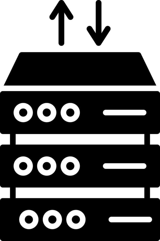 Data Center Glyph Icon vector