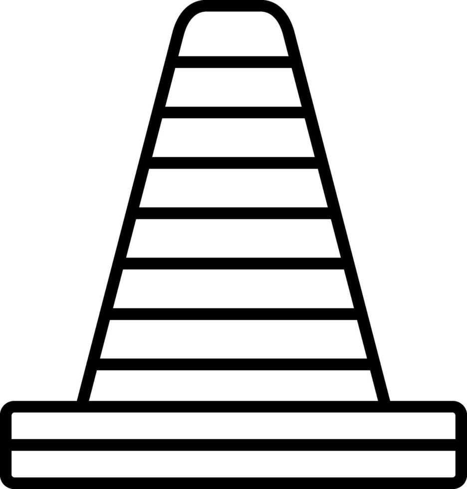 Traffic Cone Line Icon vector