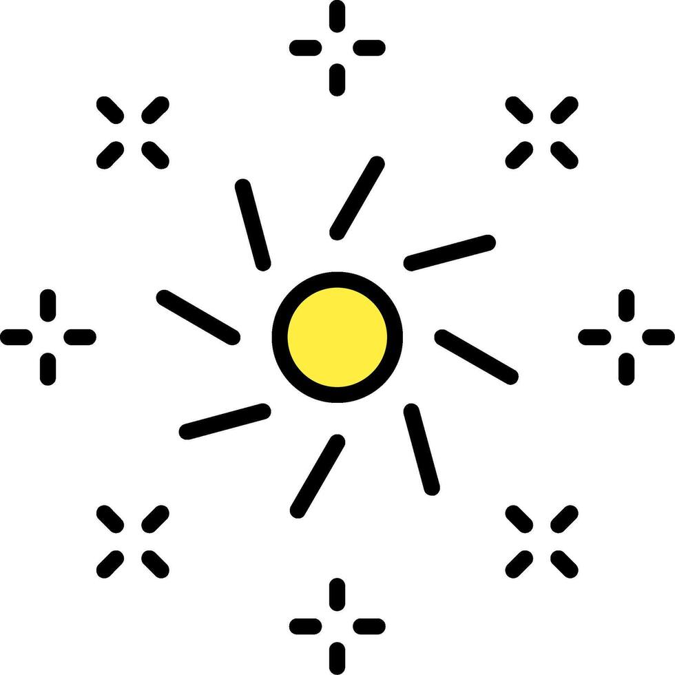 Lights Line Filled Icon vector