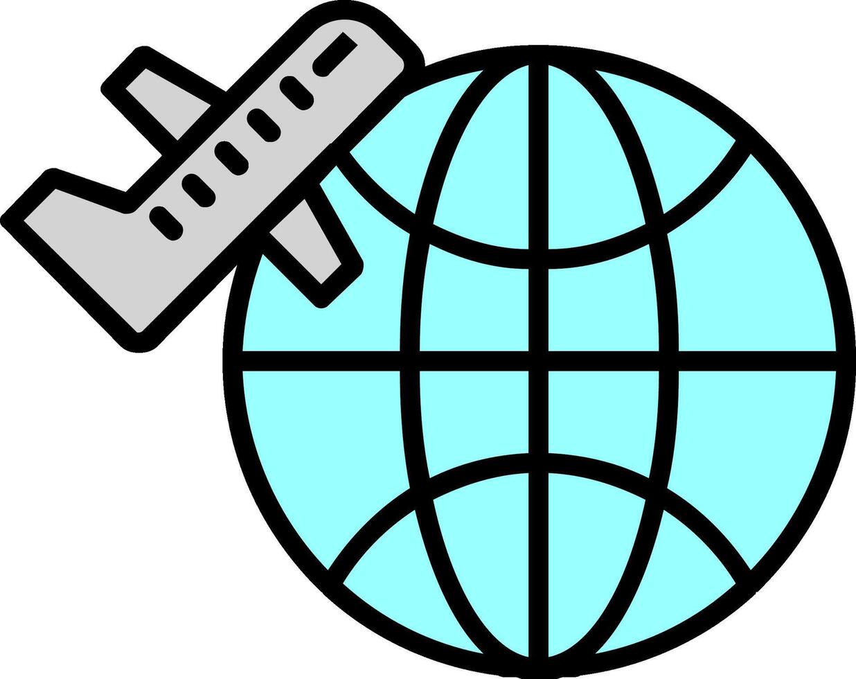 Worldwide Shipping Line Filled Icon vector