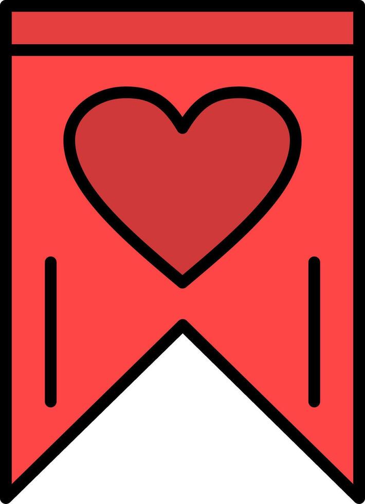 Favourite Line Filled Icon vector