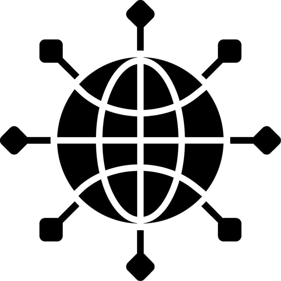 Global Connect Glyph Icon vector