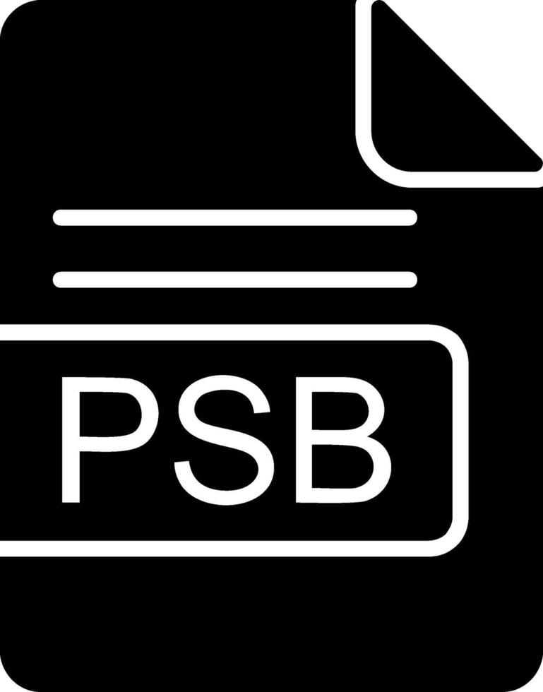PSB File Format Glyph Icon vector