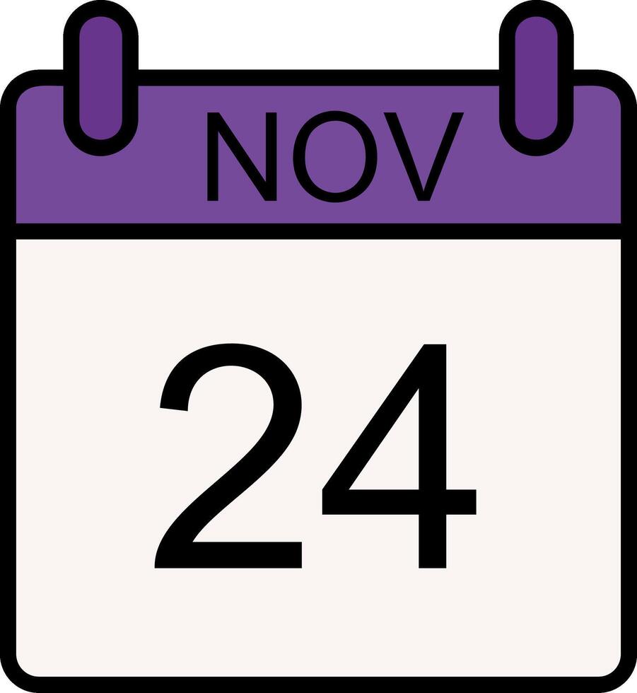 November Line Filled Icon vector