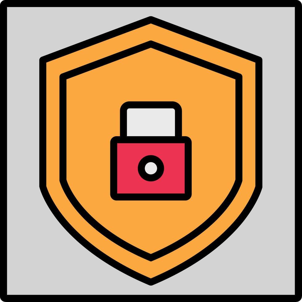 App Security Line Filled Icon vector