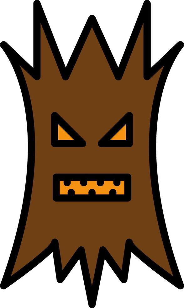 Tree Halloween Line Filled Icon vector