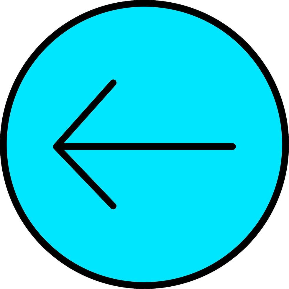 Left Arrow Line Filled Icon vector