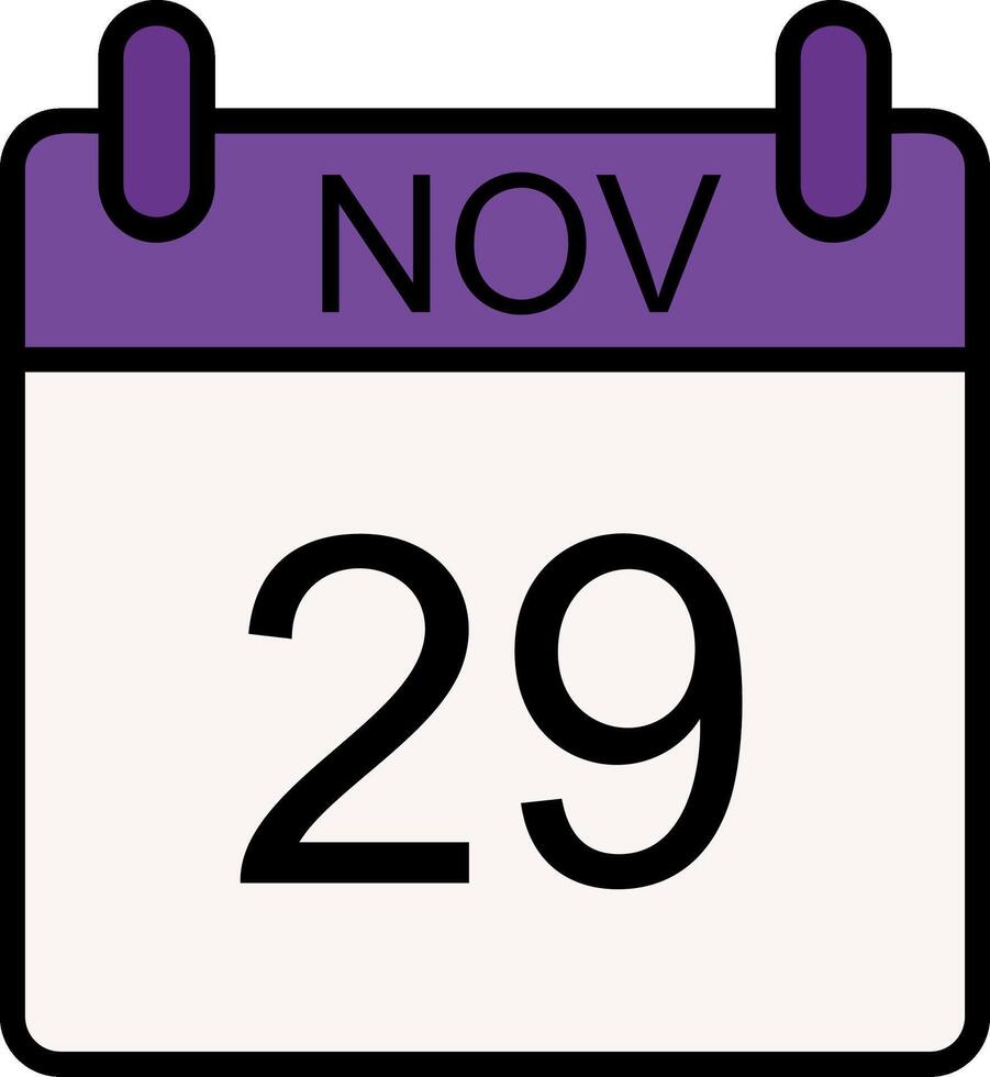 November Line Filled Icon vector