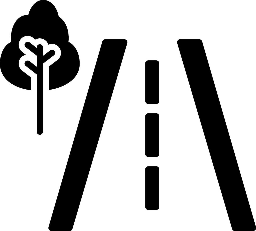 Road Glyph Icon vector