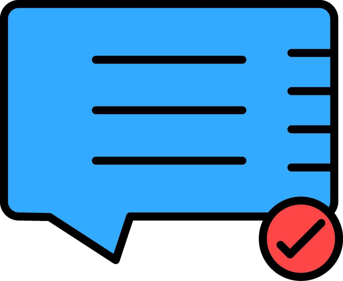 Chat Line Filled Icon vector