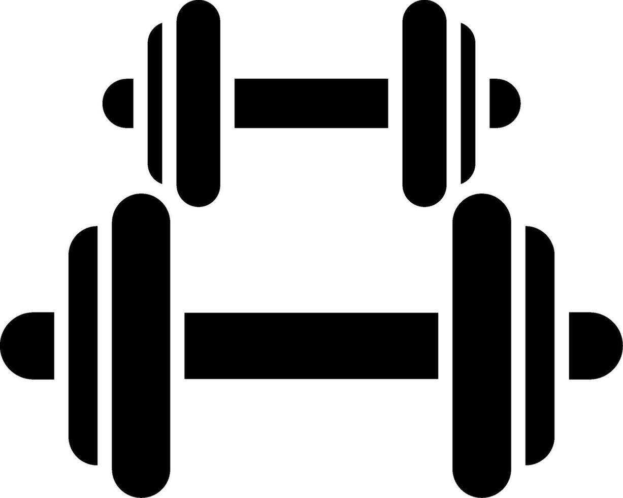 Dumbbell Glyph Icon vector