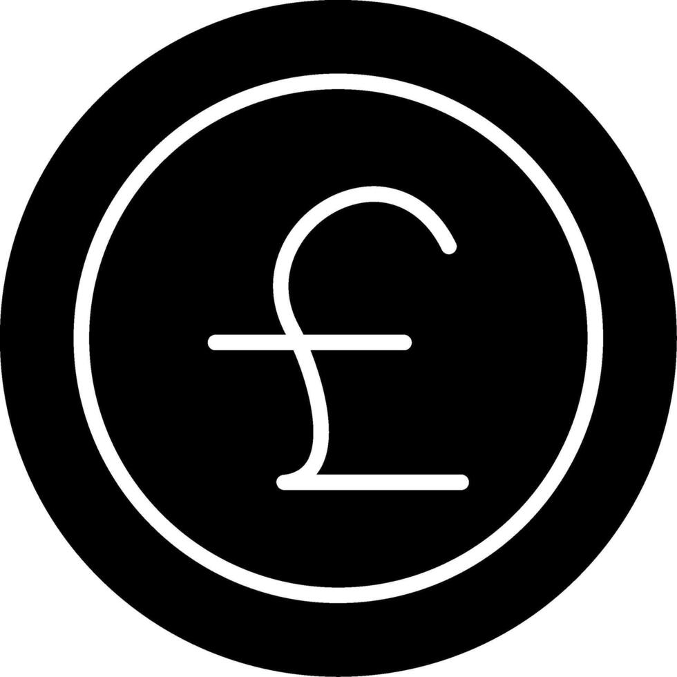 Pounds Glyph Icon vector