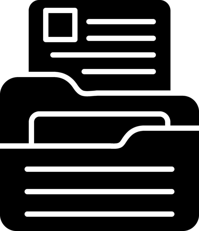 Portfolio Folder Glyph Icon vector