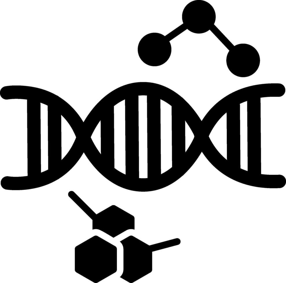 Dna Glyph Icon vector