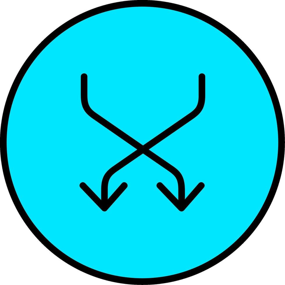 Shuffle Line Filled Icon vector