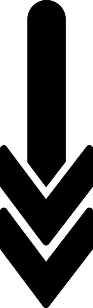 Down Glyph Icon vector