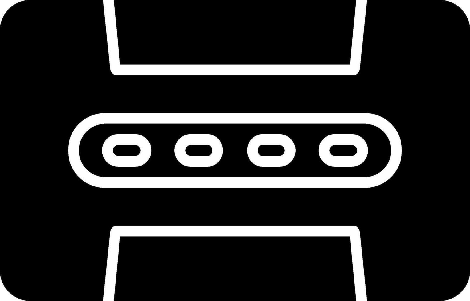 Cassette Glyph Icon vector