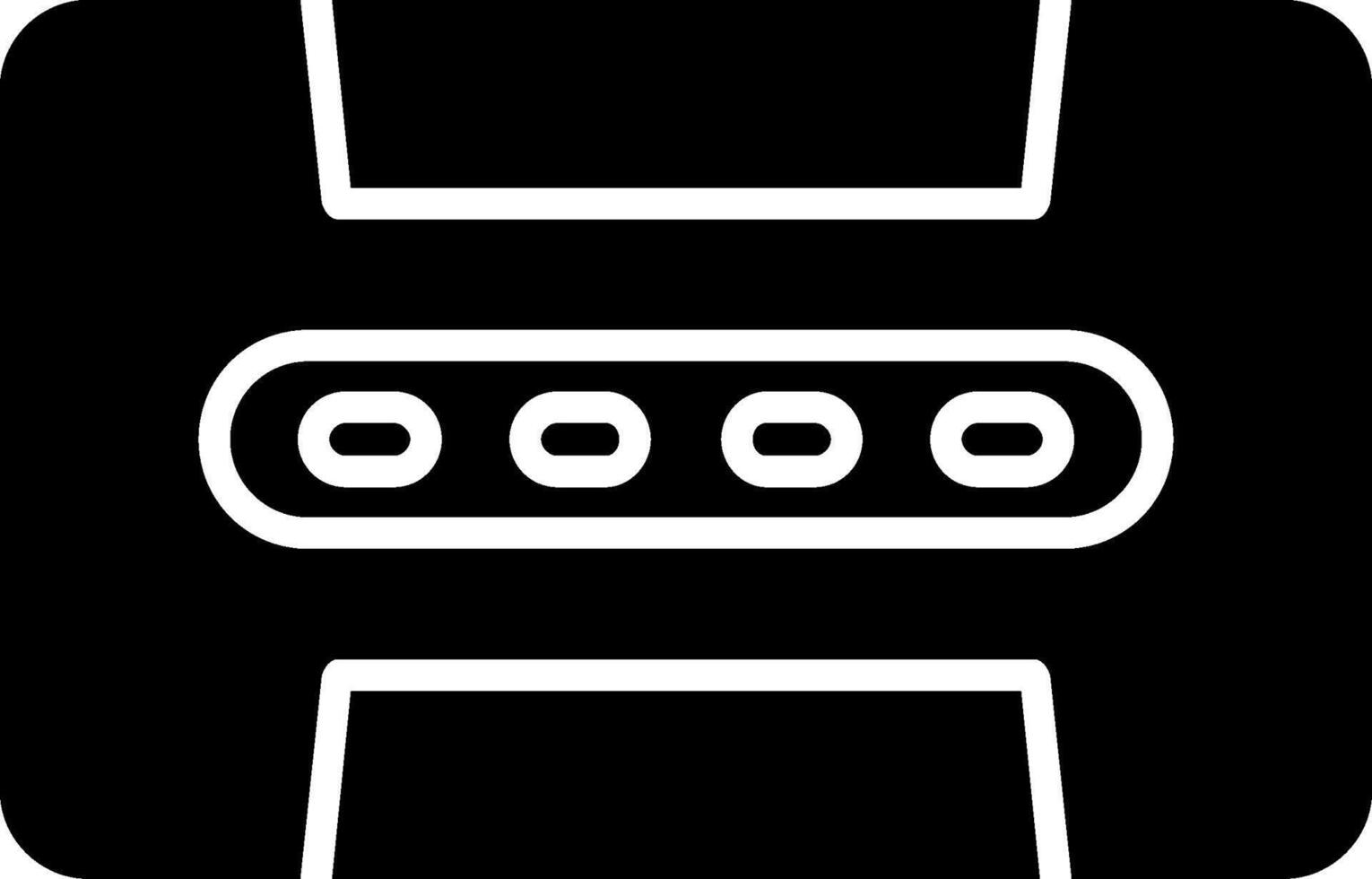 Cassette Glyph Icon vector