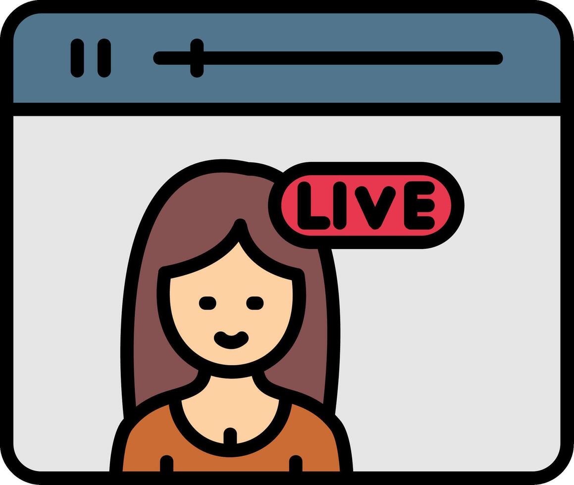 Line Filled Icon vector