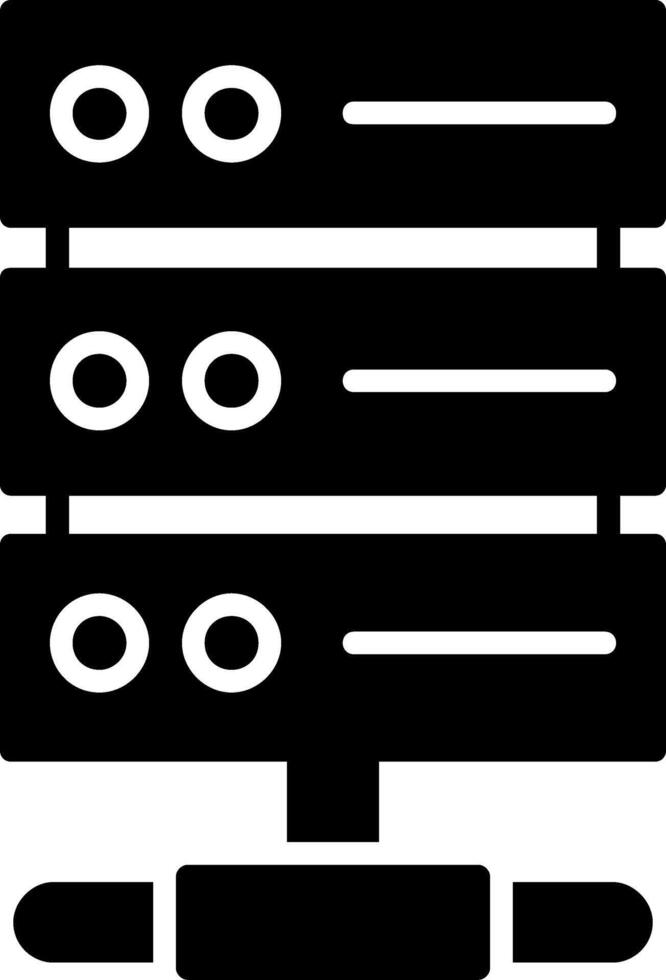 Server Rack Glyph Icon vector