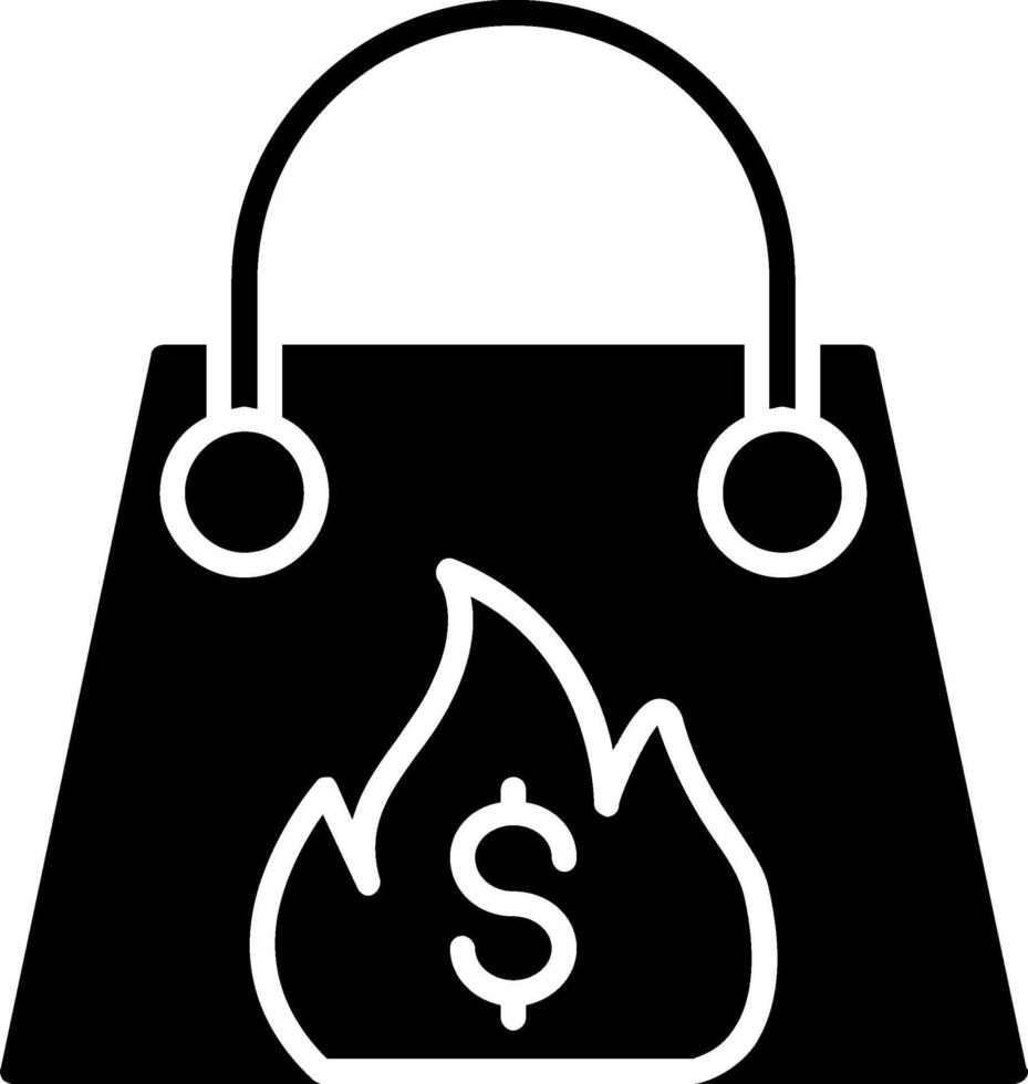Hot Price Glyph Icon vector