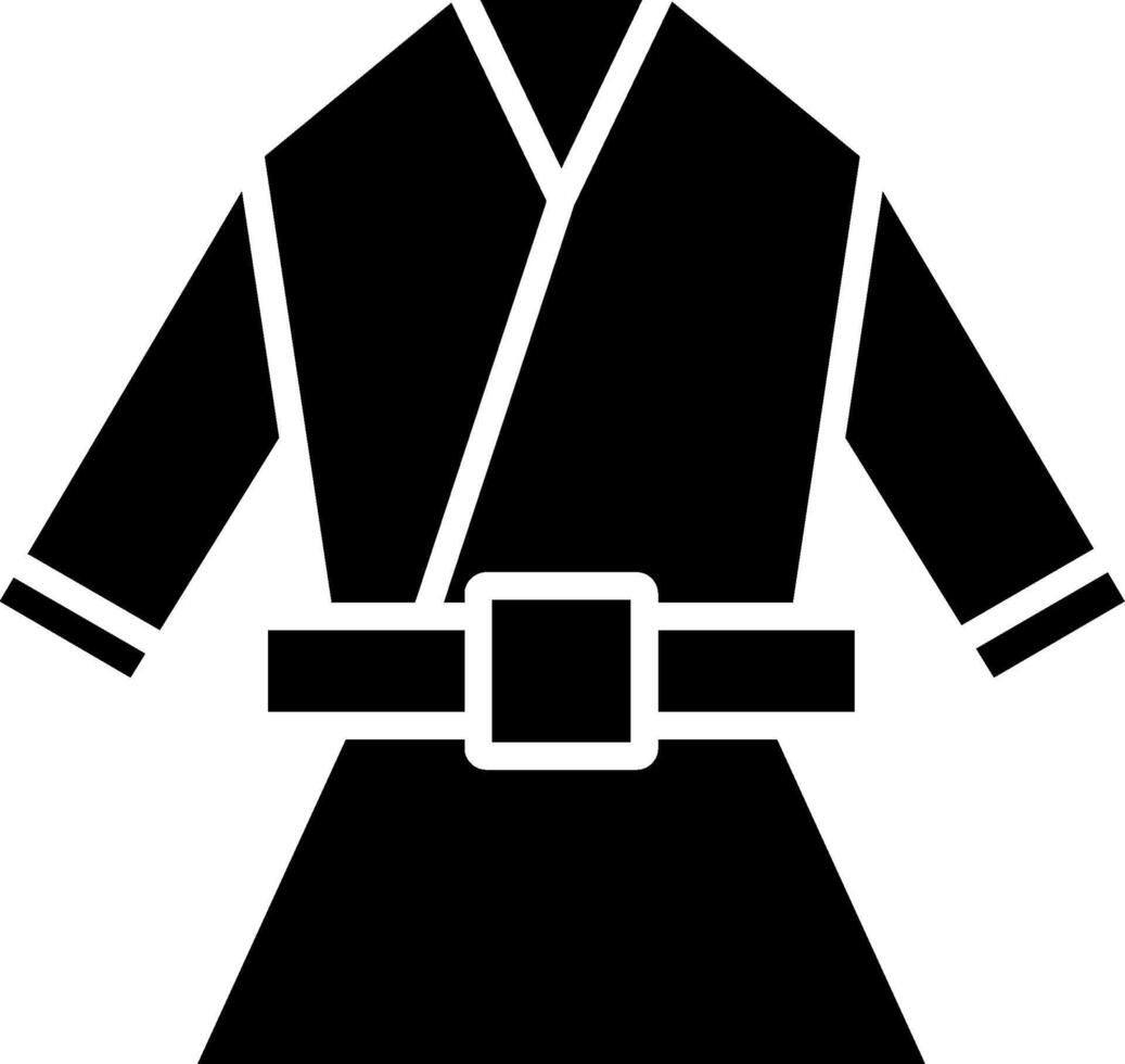 kimono glifo icono vector