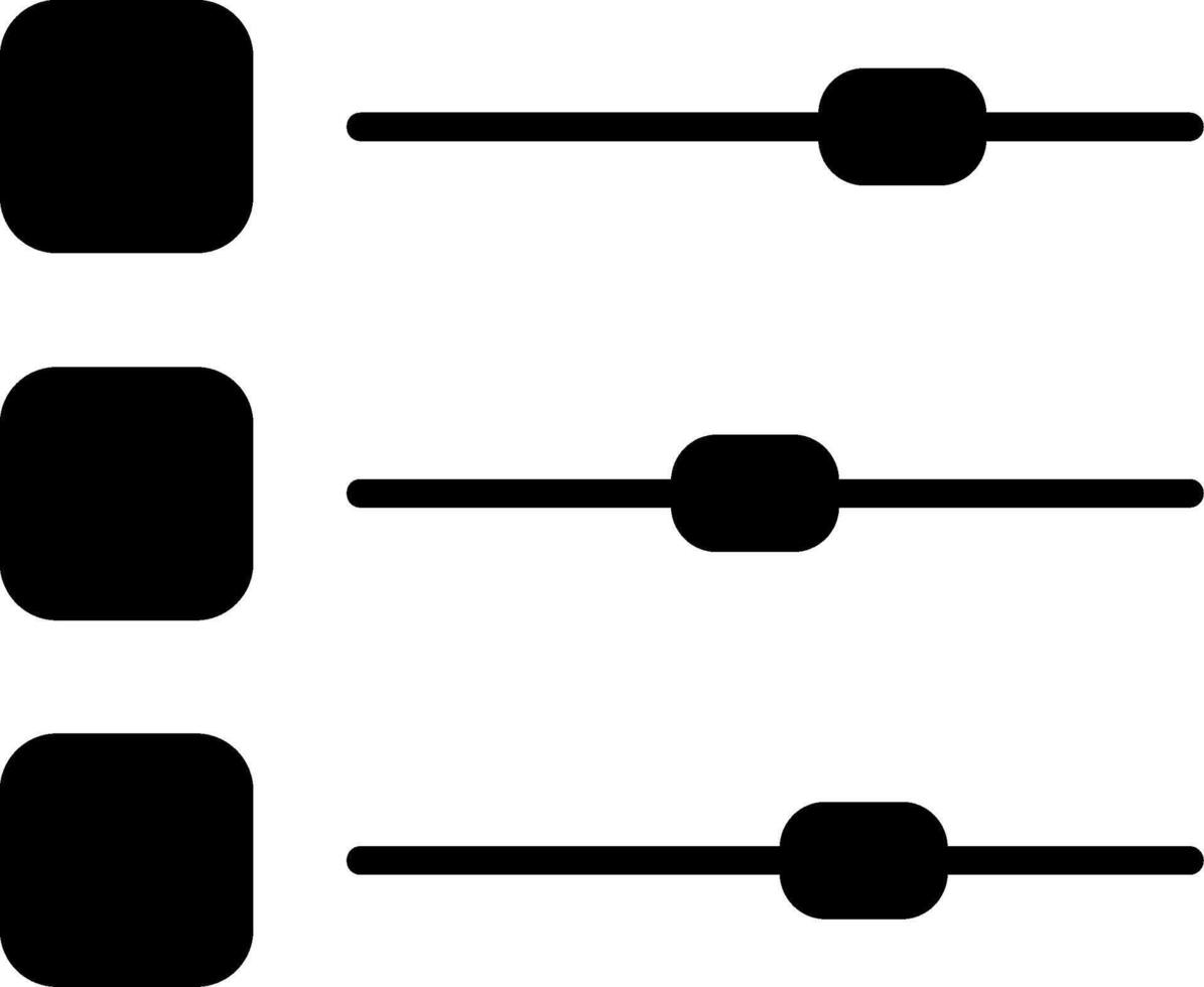 Sliders Glyph Icon vector