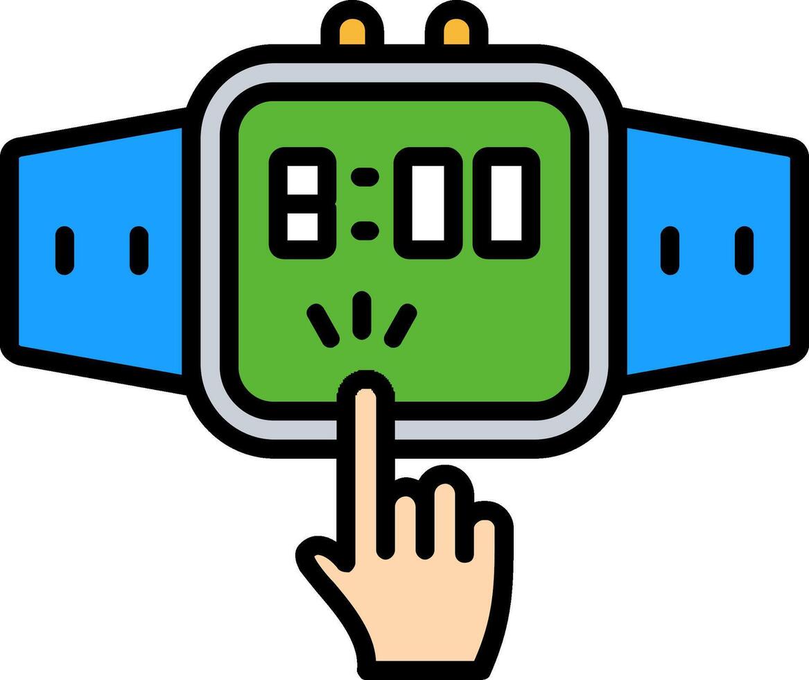 Touchscreen Line Filled Icon vector