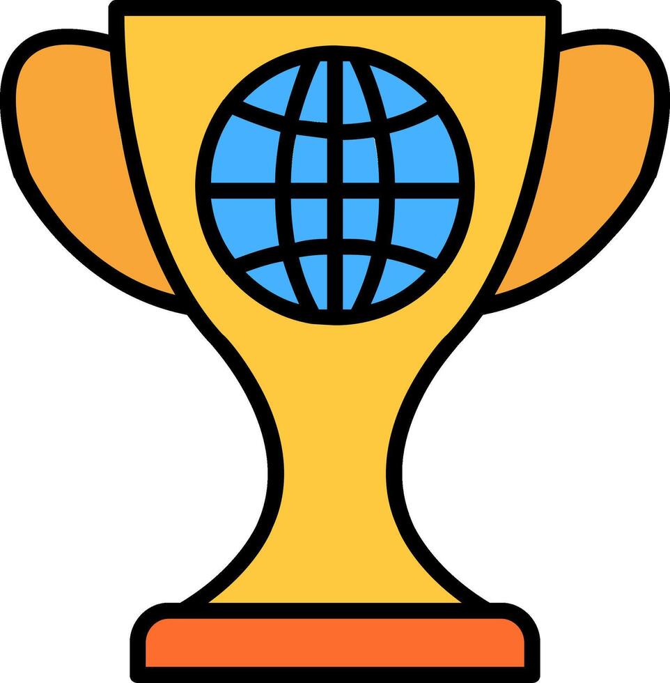World Line Filled Icon vector