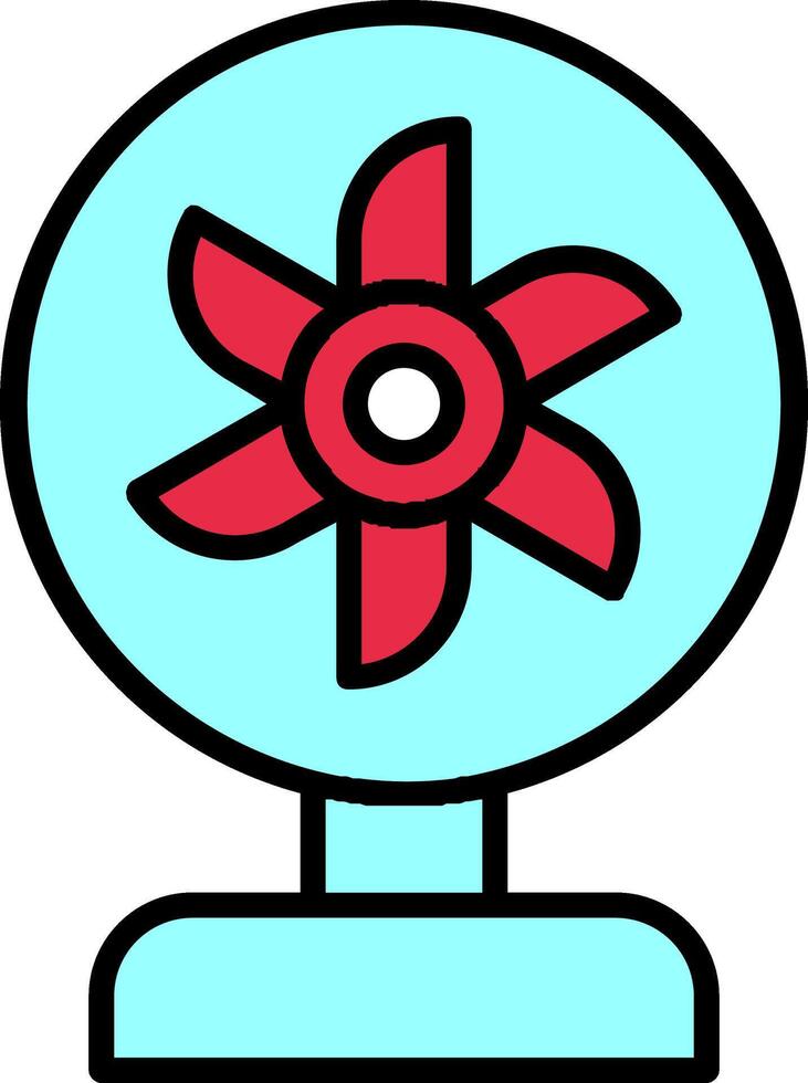 Ventilation Line Filled Icon vector