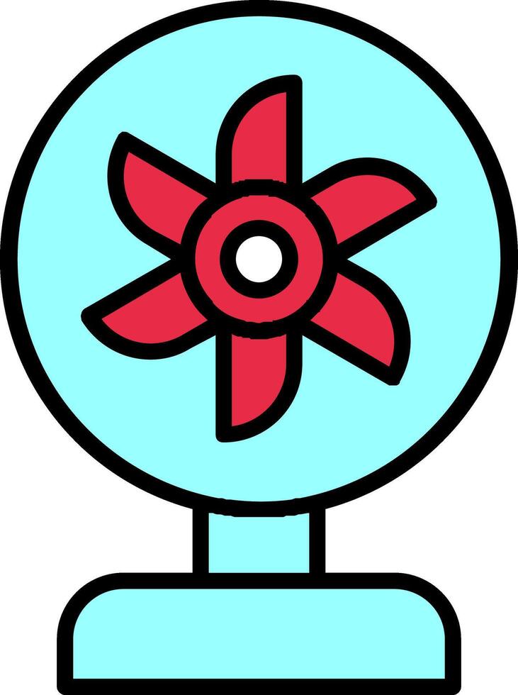 ventilación línea lleno icono vector