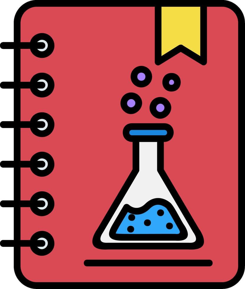 Book Line Filled Icon vector