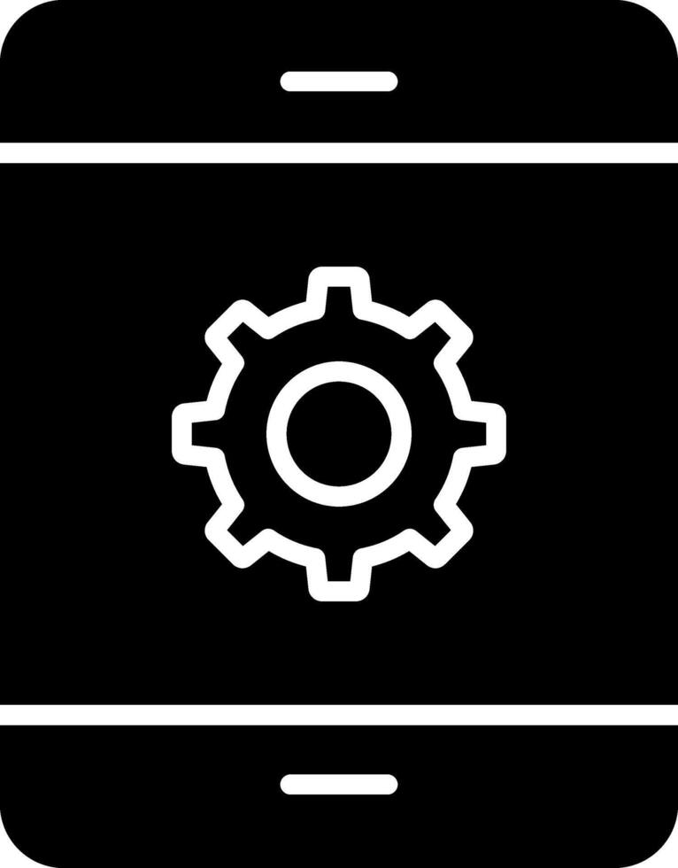 Mobile Phone Glyph Icon vector