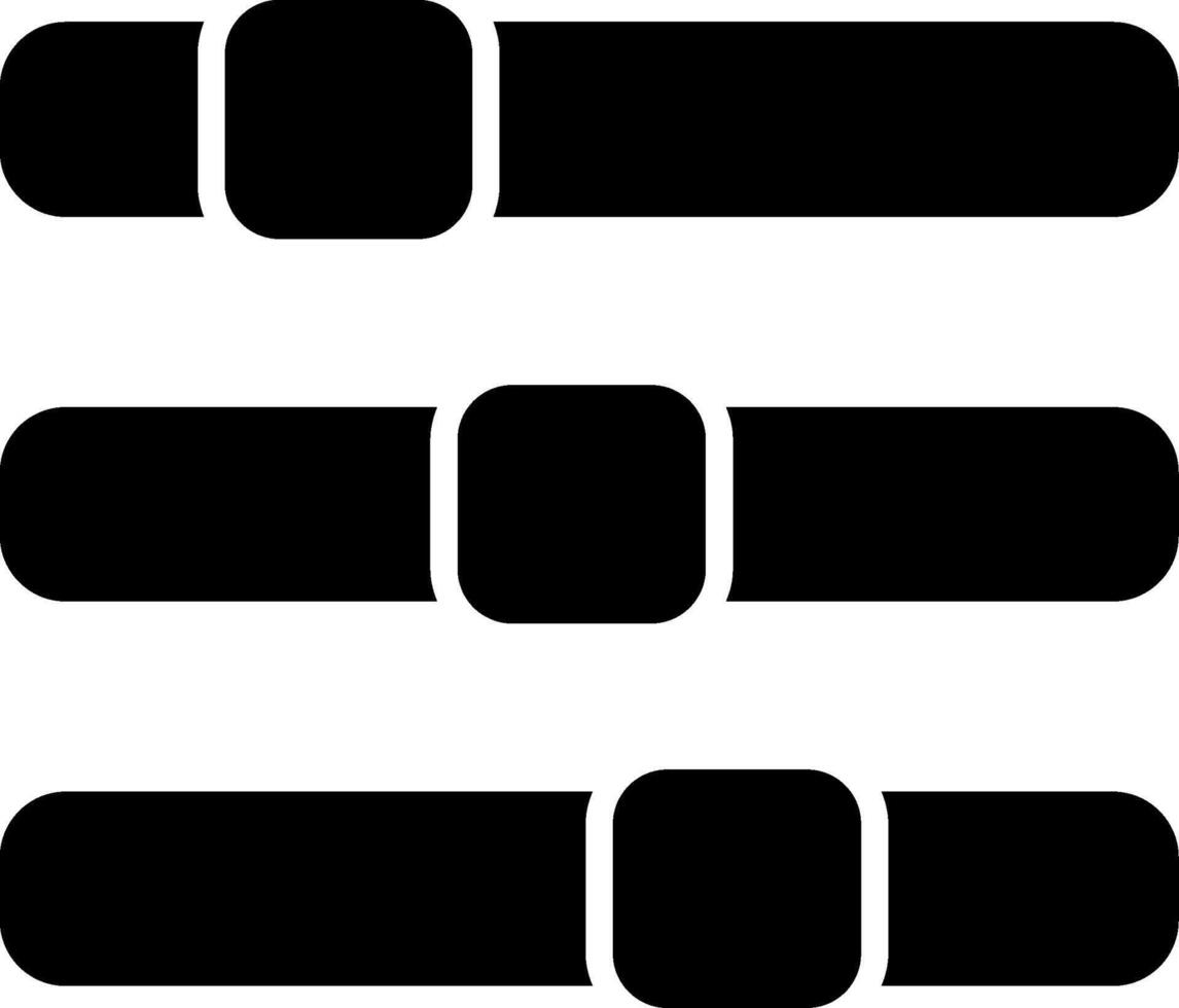 Progress Bar Glyph Icon vector