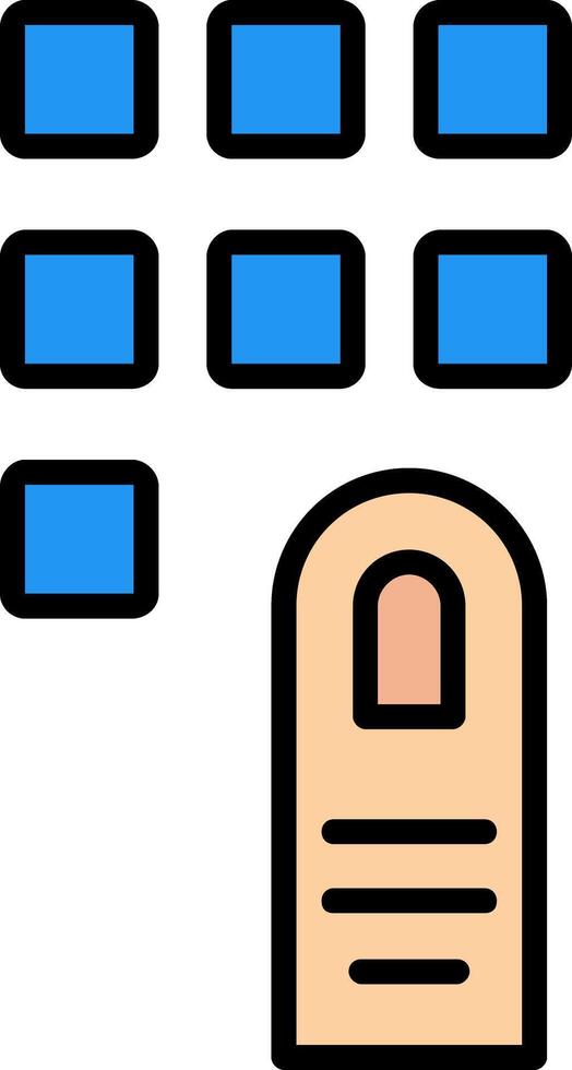 Dial Line Filled Icon vector
