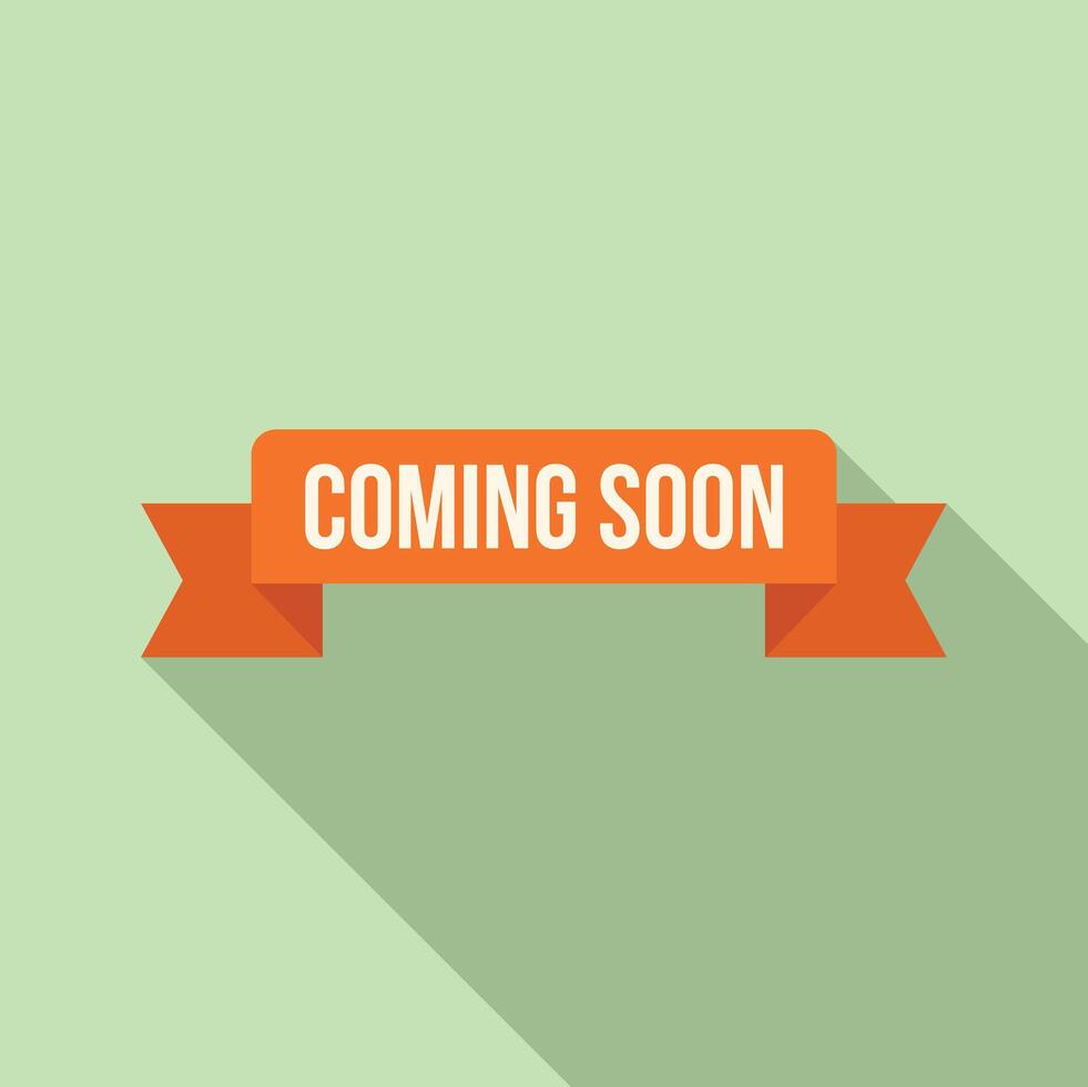 Coming soon post icon flat . Online add vector