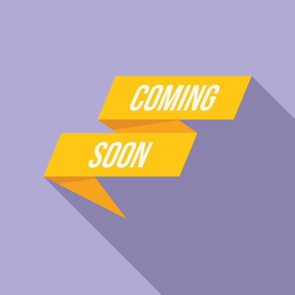 Coming soon store add icon flat . Online marketing vector