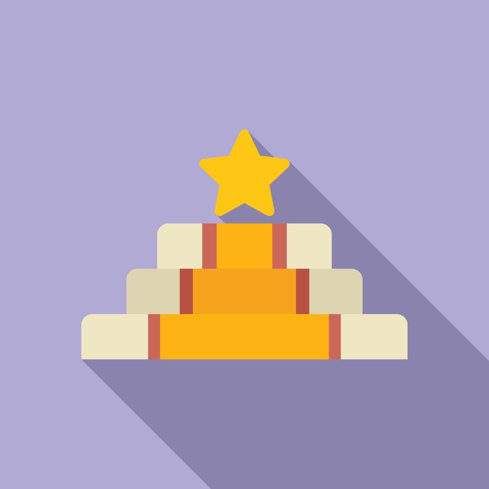 arriba escalera a mejor icono plano . motivacional etapa vector