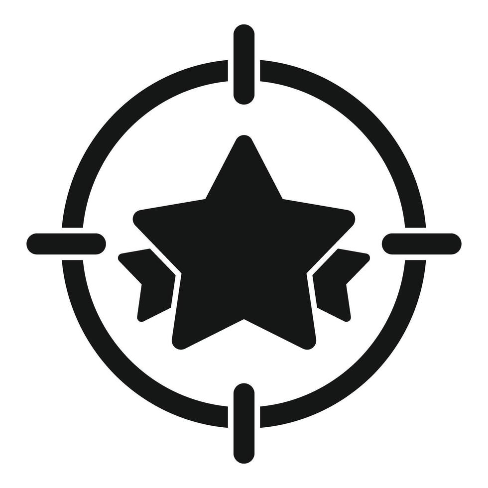 Target of star speaker icon simple . Motivational leader vector