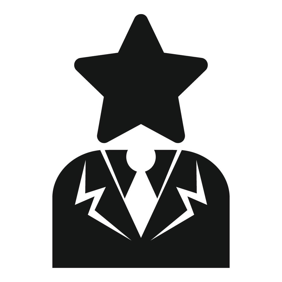 New star candidate icon simple . Business manager vector