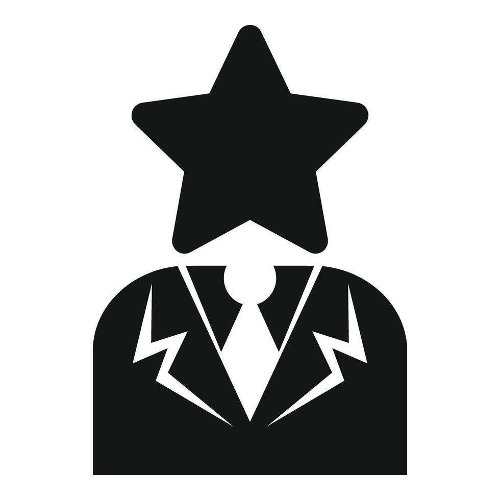New star candidate icon simple . Business manager vector