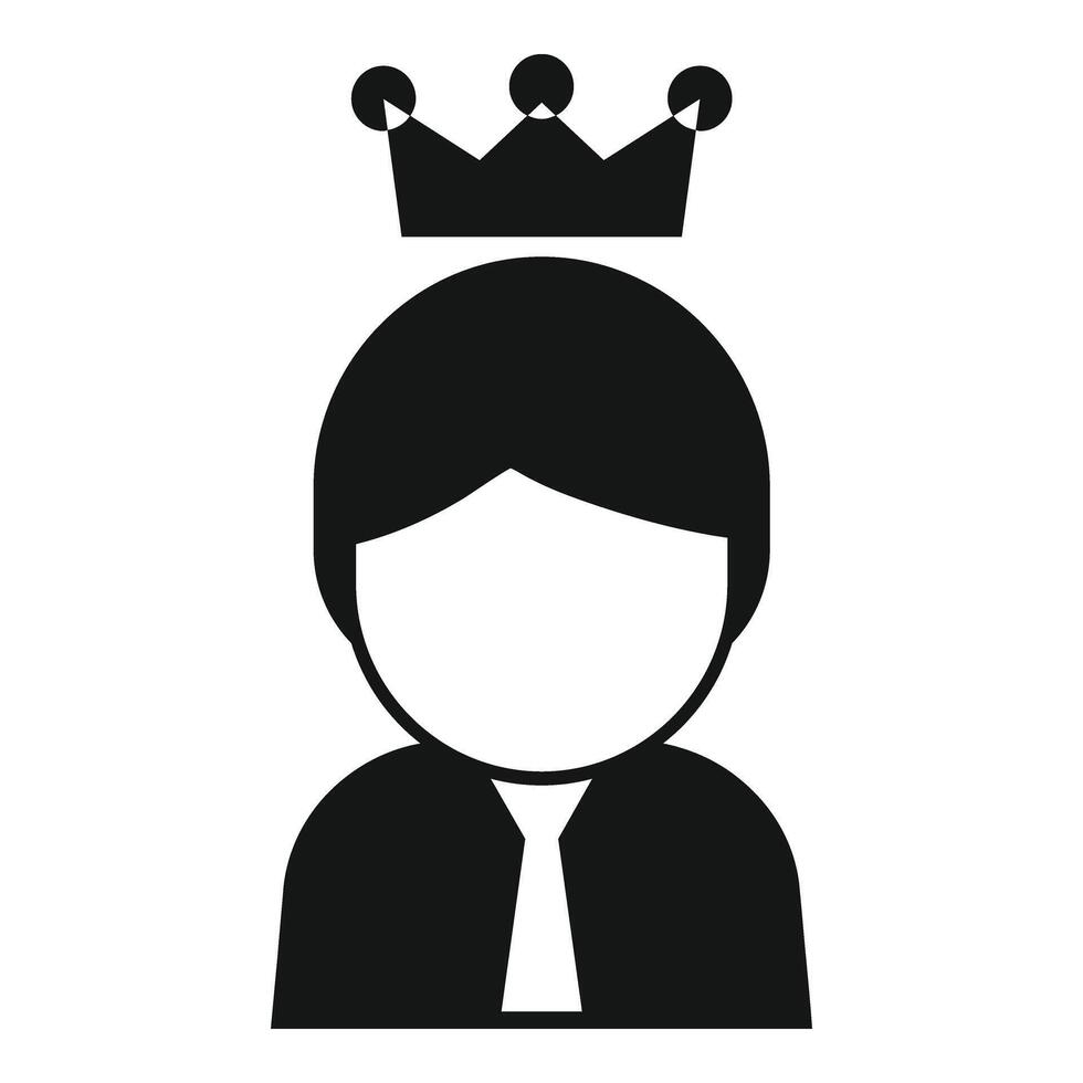 Best king speaker icon simple . Motivational orator vector