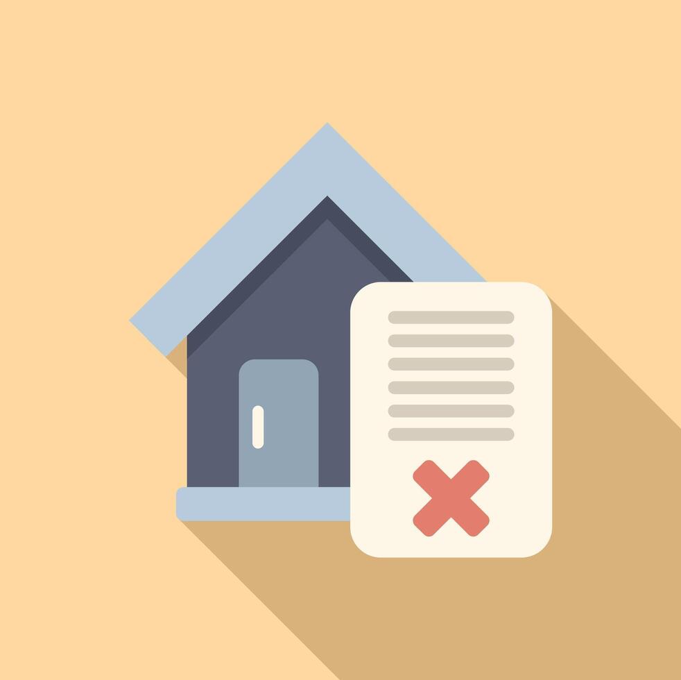 Disclaimer paper building icon flat . Data paper vector