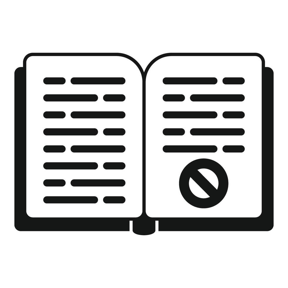 libro Descargo de responsabilidad página icono sencillo . trabajo documento vector