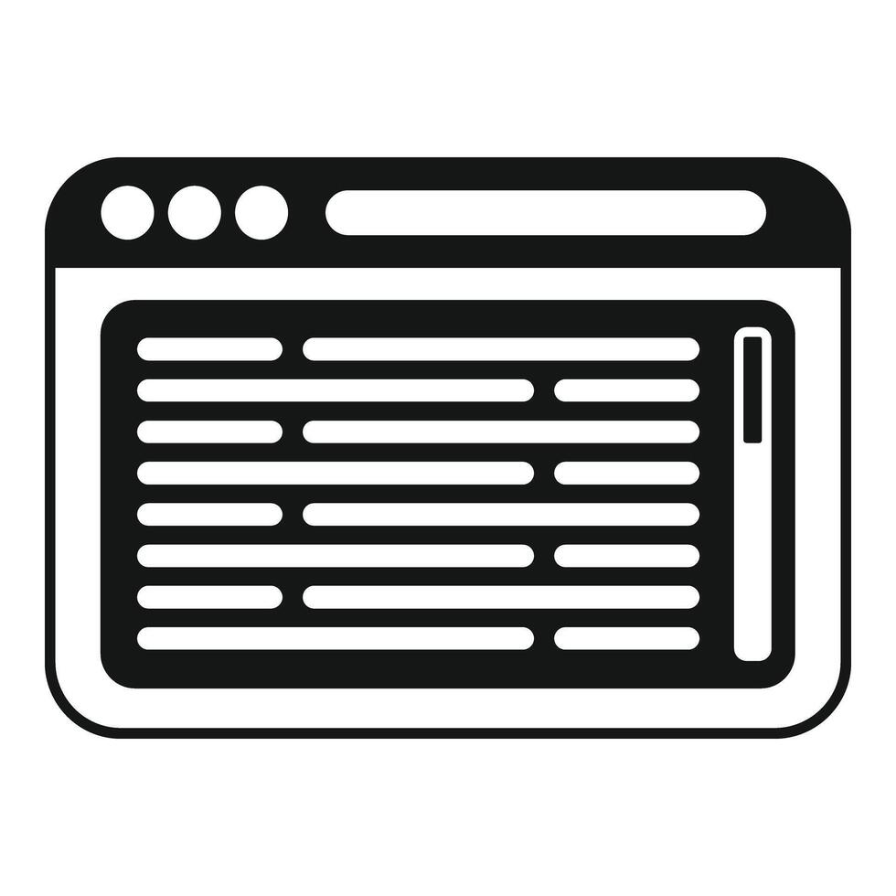 Online web disclaimer icon simple . Work check vector