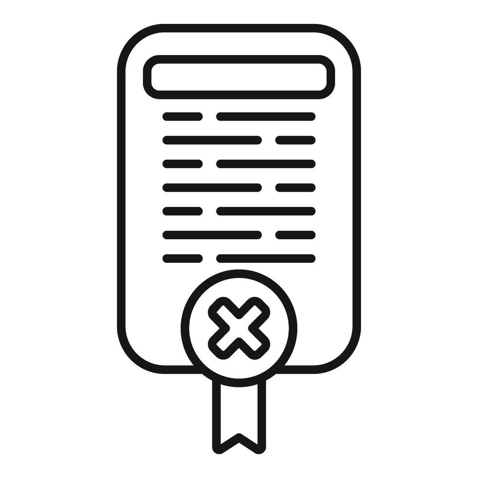 Disclaimer paper emblem icon outline . Law data vector