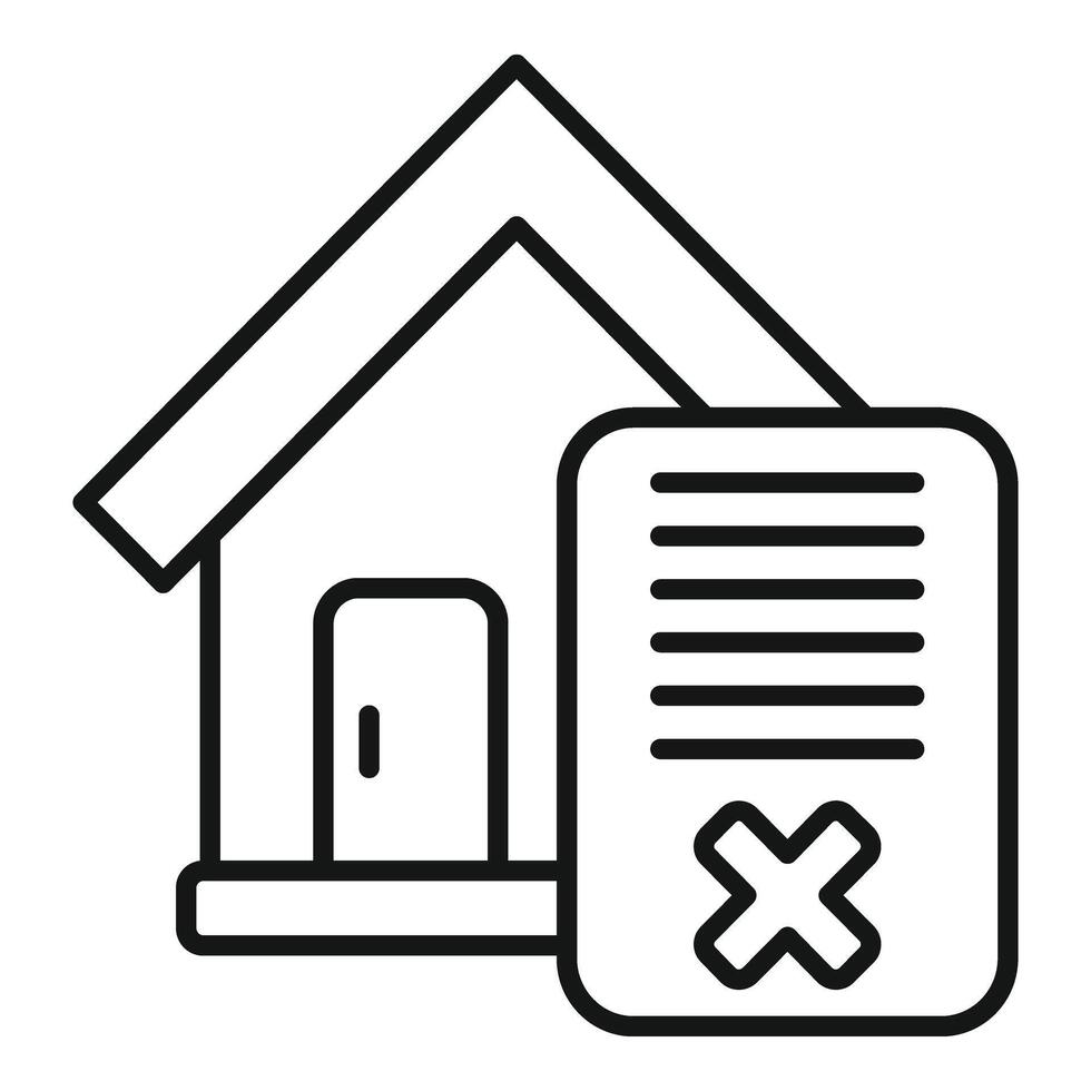 Disclaimer paper building icon outline . Data paper vector