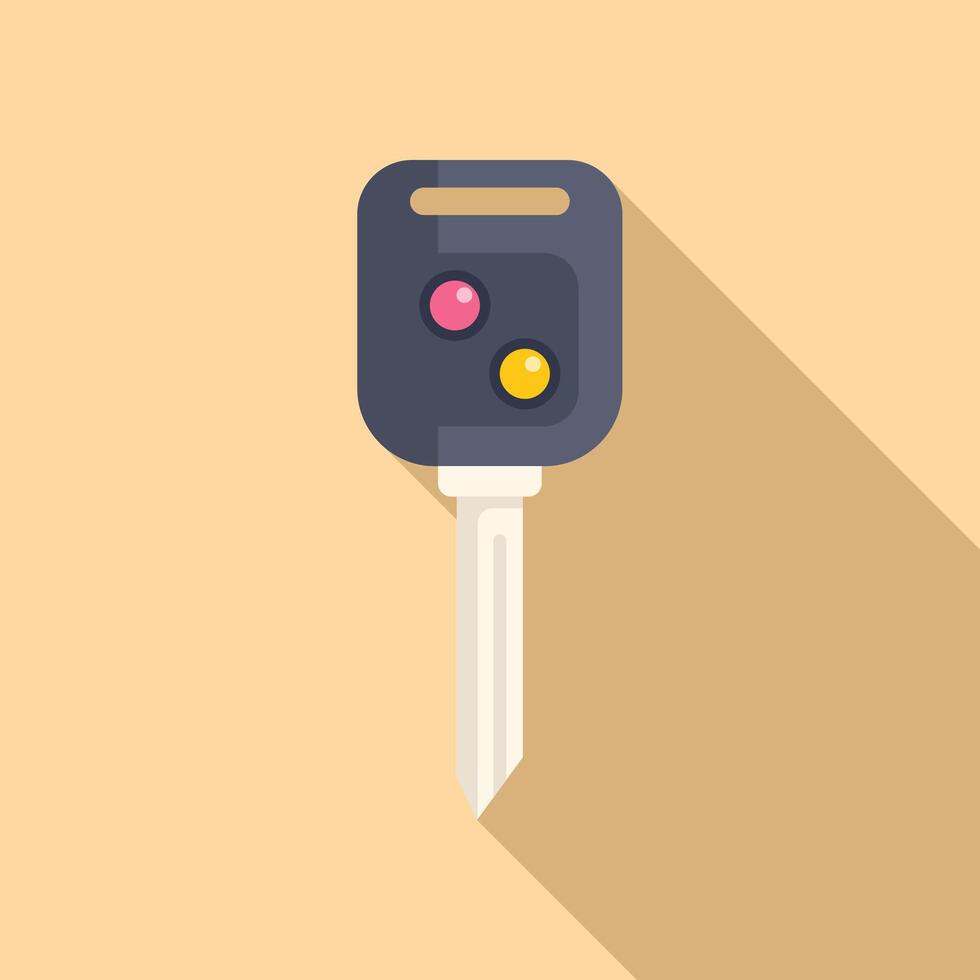 Auto key icon flat . Smart lock vector